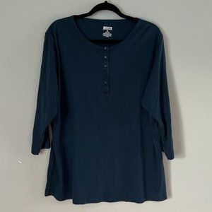 Duluth Trading 3/4 Sleeve Henley Tee | Size XL